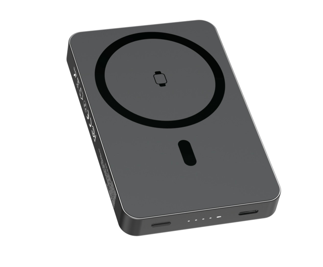 NEOVO MagSafe powerbank 3-in-1 - 10000mAh – Magnetische Draadloze Powerbank – 20W Snellader – Voor iPhone & Android – Apple Watch & AirPods - Zwart