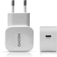 NEOVO USB-C Oplader 45W – iPhone Oplader & Samsung Oplader – GaN Snellader met 240W USB-C Kabel – Voor iPhone, iPad & Samsung Galaxy – Wit