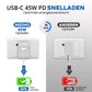 NEOVO 45W GaN USB-C Snellader + 240W USB-C Kabel – iPhone / Samsung / iPad Oplader – Snel reislader