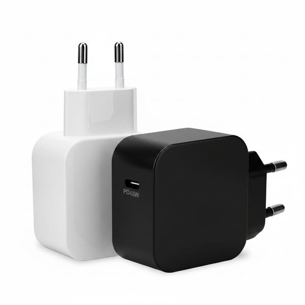 NEOVO 45W GaN USB-C Snellader + 240W USB-C Kabel – iPhone / Samsung / iPad Oplader – Snel reislader