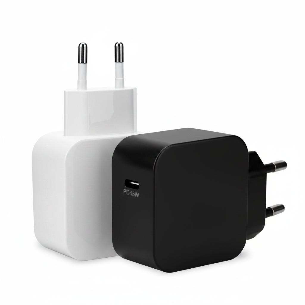 NEOVO 45W USB-C Snellader – Samsung S26/ S25/ S24 Oplader – iPhone 17/ 16/ 15 Snellader – Wit